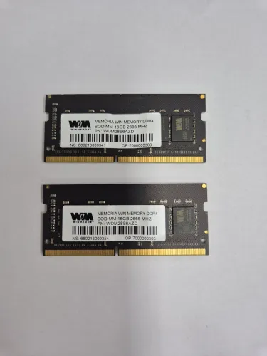 Kit Memória RAM 32GB (2x16GB) DDR4 2666MHz Win Memory Notebook