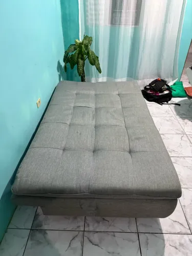 Sofá cama linho cinza perfeito estado