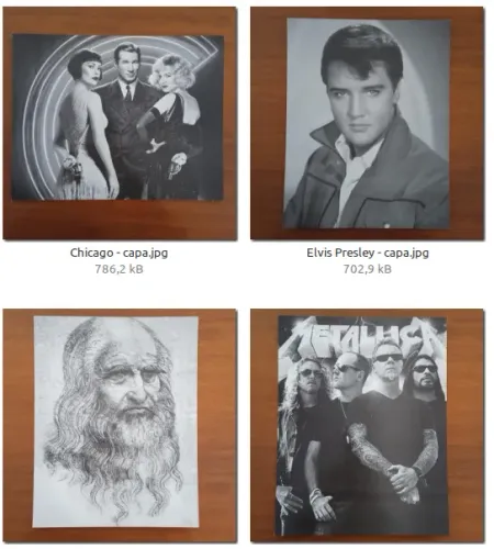 Posters fotográficos - Cinema, música, bandas, TV, cientistas, etc - R$ 20 cada