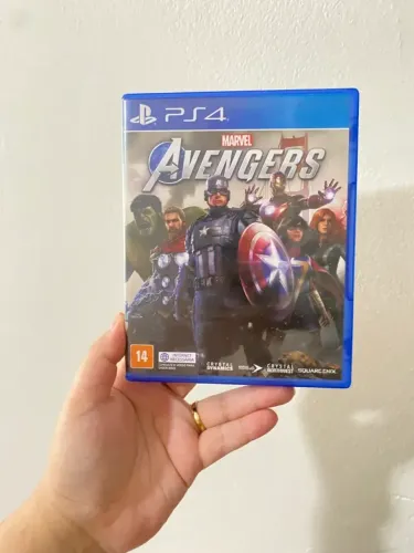 Avengers para Playstation 4 PS4 na caixa com seus manuais. Parcelo no Cartão.