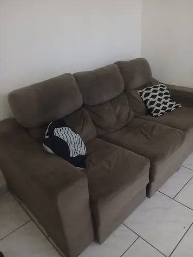 Sofá Retrátil e Reclinável Marrom (Super Confortável)