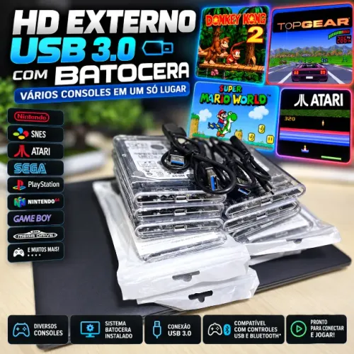 HDs EXTERNO USB 3.0 com Vários Consoles/Games