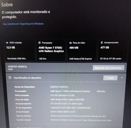 Lenovo IdePad 3 15ALC6 (LEIA A DESCRIÇÃO!)