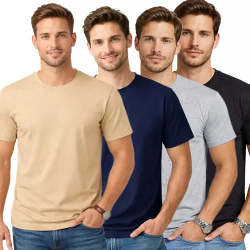 Camisa Masculina 100% algodão lisa