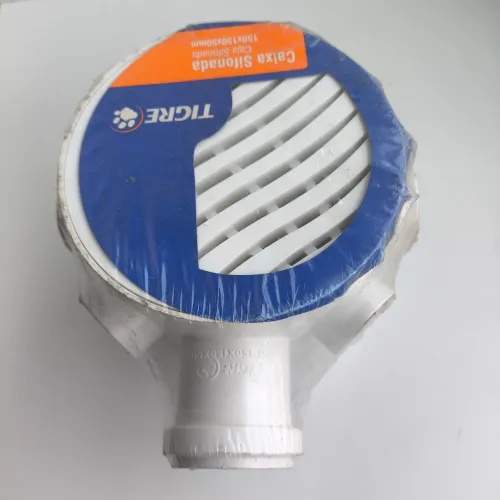 Caixa sinfonada tigre para esgoto 150x150x5050 com grelha.