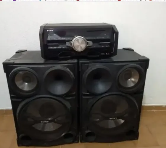 Mini System Sony Genezi FST-SH2000 Bluetooth integrado internamente.