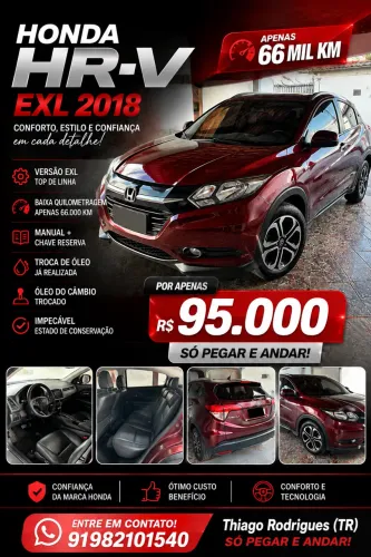 Honda HR-V EXL 1.8 Flexone 16V 5P Aut. 2018