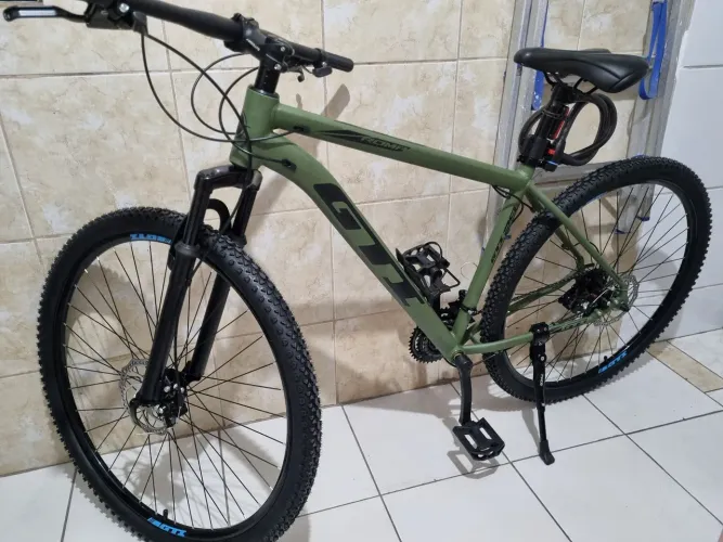 Bicicleta Aro 29 GTI Roma Alumínio - Verde Militar (Excelente Estado)