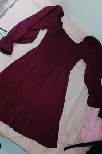 Vestido vinho elegante