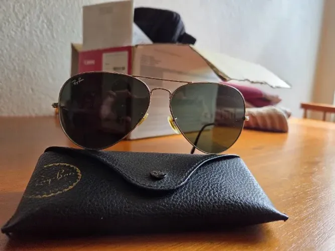 Óculos de sol Ray-Ban Aviador original Completo