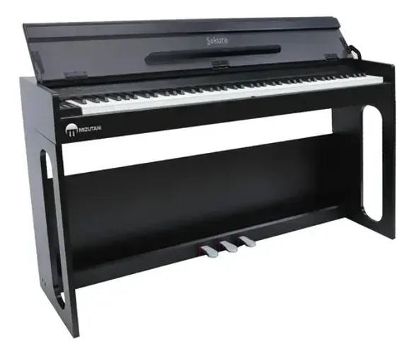 Piano Digital Mizutani Sakura Preto Com Móvel
