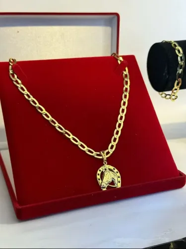 Cordão Em Moeda Antiga Idêntica ao Ouro 18K 