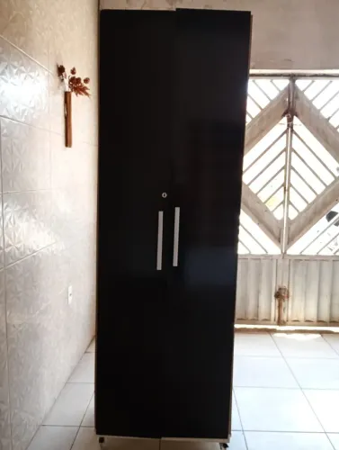Armário de 2 Portas 6 divisórias com 4 Rodinhas