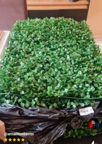 Kit com 15 Placas De Planta Grama Artificial Buchinho Mural Decoração De Parede