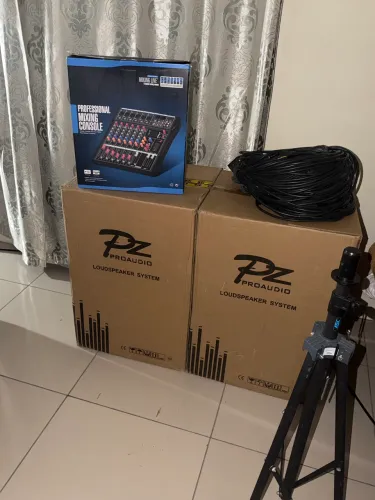 Som Pz Áudio + Mesa de som profissional
