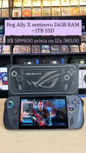 ASUS ROG Ally X - O Monstro dos PCs Portáteis! Seminovo Impecável, 24GB RAM e 1TB SSD