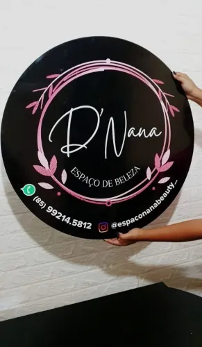 Placas em PVC redondas com sua logomarca personalizado divulgação loja