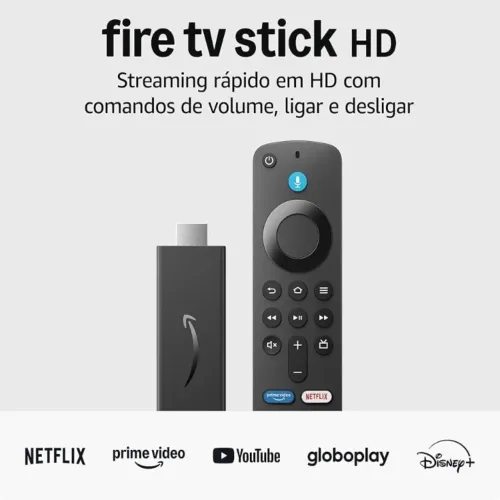 Amazon Fire TV Stick HD (com Alexa e microfone / controle por voz)