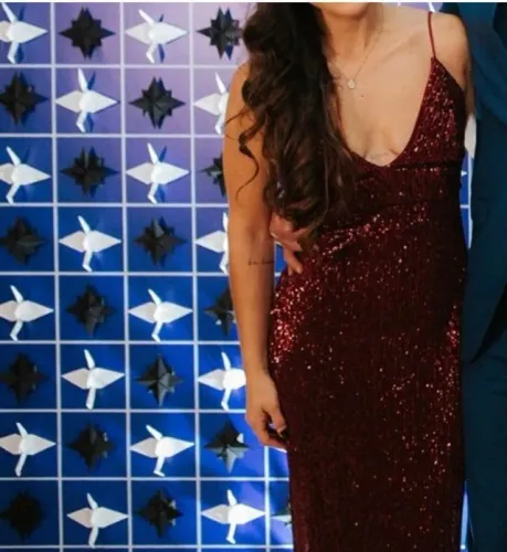 Vestido madrinha marsala