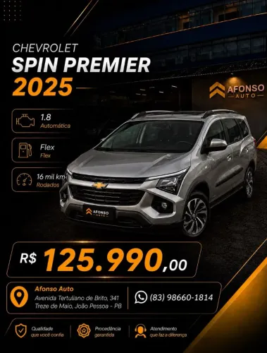 Chevrolet Spin Premier 1.8 8V Econo.flex 5P Aut. 2025