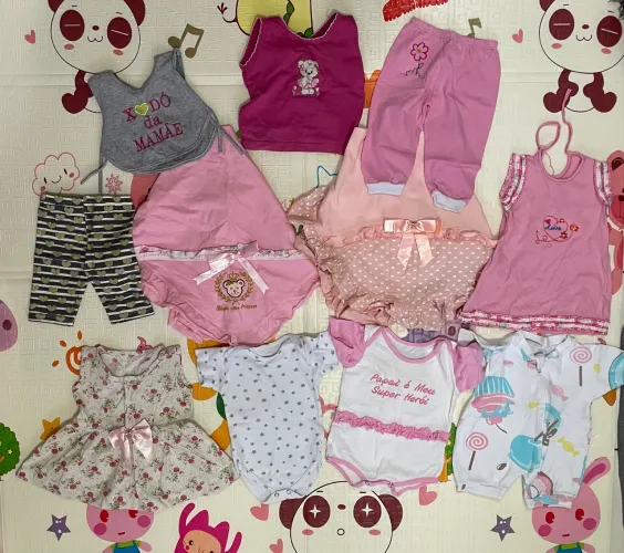 Lote de roupas bebê menina 