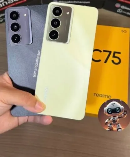 Realme c75 5G NFC 256GB 8GB RAM PRETO DOURADO LACRADO R$1599,00