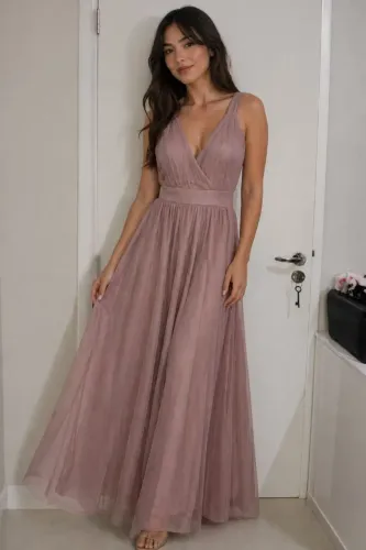 Vestido Rosa Seco Festas Casamento Formatura