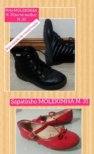 Bota e sapato N. 30/31 menina.
