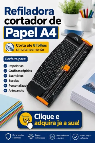 Refiladora A4 Profissional - Corte Preciso e Rápido | Entrega Grátis