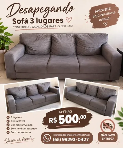 Desapegando sofá 3 lugares