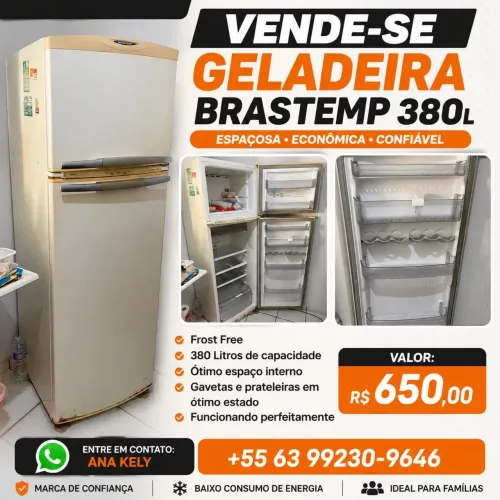 GELADEIRA FROST FREE BRASTEMP