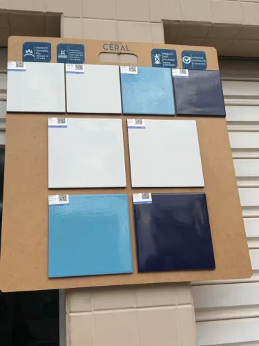 Azulejo para piscina azul e verde direto da fábrica