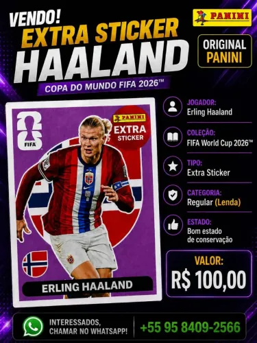 Erling Haaland- Extra sticker Categoria Regular - R$ 180