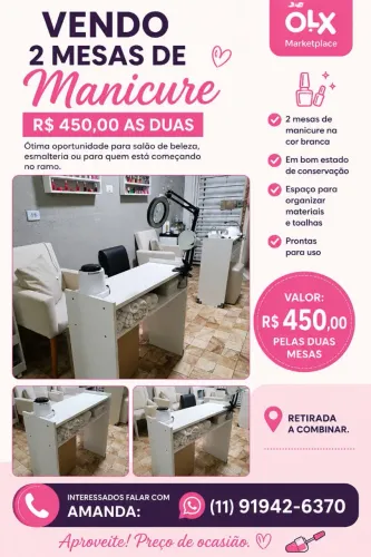 02 mesas de manicure