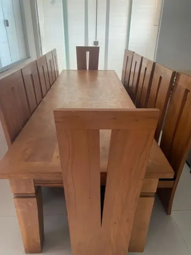 Mesa de já tarde em madeira 3 metros
