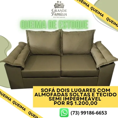 Sofá 2 lugares semi impermeável 
