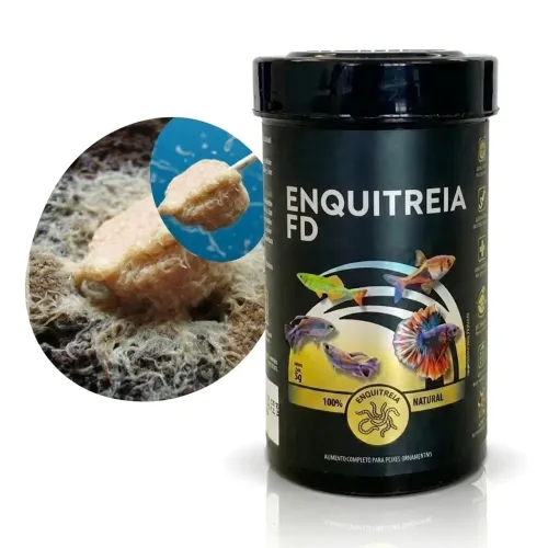 Ração para peixes (Enquitreia)