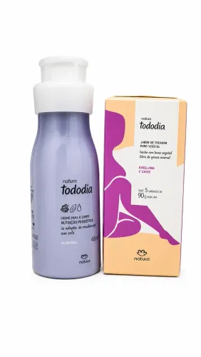 kit natura tododia hidratante e sabonetes