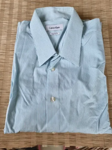 Camisa Social Calvin Klein Original Manga Longa (Regular Fit 15 1/2 - 32.33)