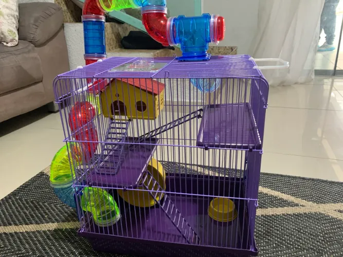 Gaiola para Hamster Nova Completa com Tubos