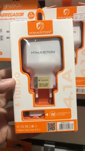 Carregador Rápido  4.1A  - 2 Entradas USB + cabo Tipo-C ou v8