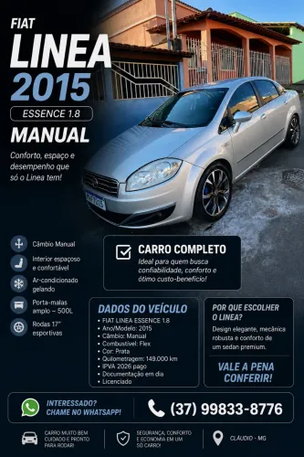 Fiat Linea Essence 1.8 Flex 16V 4P 2015
