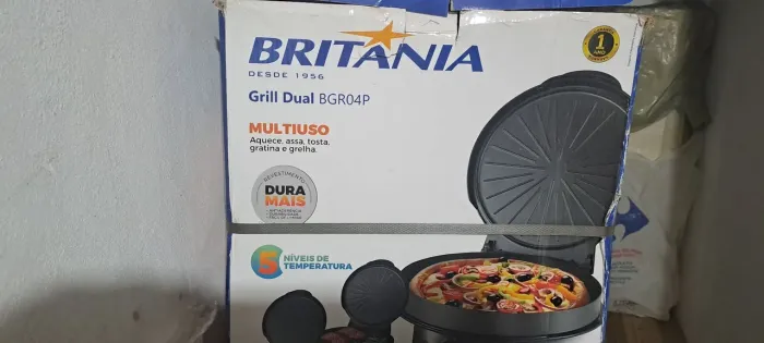 Grill Dual BGR04P Britânia usado - excelente
