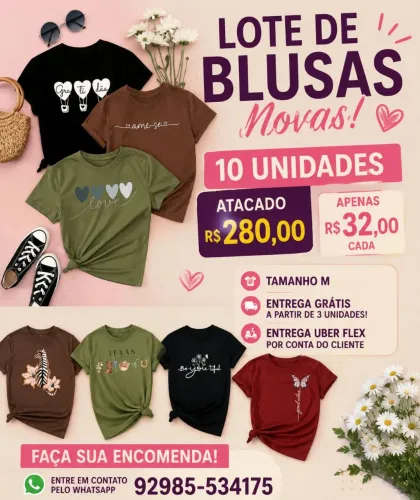 Lotes de blusa novas 