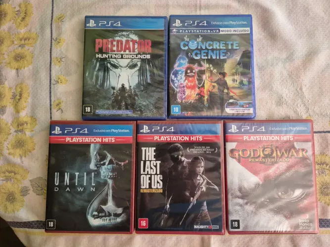 5 Jogos de PS4 Lacrados.