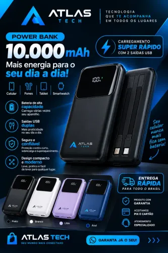 ? POWER BANK POR INDUÇÃO 10.000 mAh ?