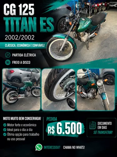 HONDA CG 125 TITAN ES 2002/2002 - OPORTUNIDADE!