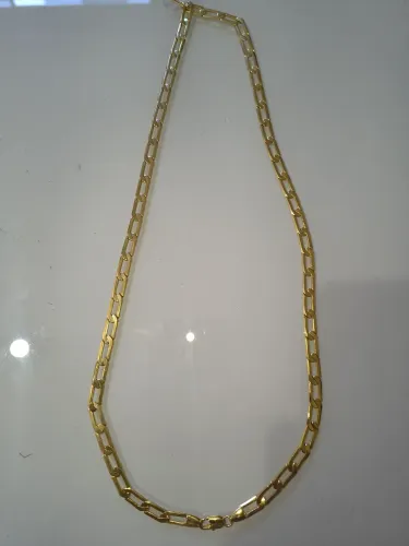 Colar masculino folheado em ouro