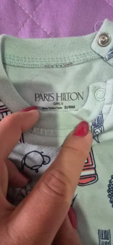 Conjunto body calça bebê Paris Hilton 3/6meses