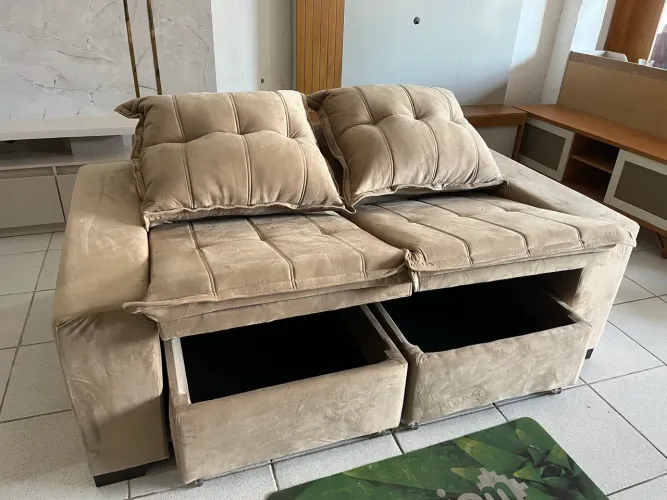 Sofá 2 lugares com Bau  + Retratil  disponível 